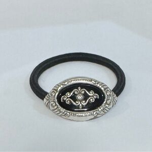 Brighton Black and Silver Hair Tie